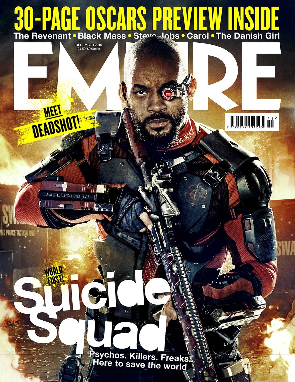 Will Smith as Deadshot photographed by Clay Enos