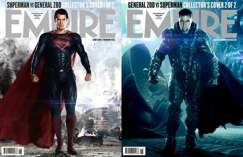 Empire Magazine Man of Steel Collectors Item Covers of Henry Cavill (Superman) and Michael Shannon (Zod)